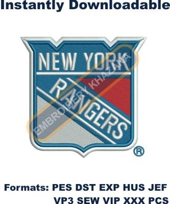 new york rangers logo embroidery design